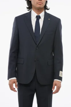 Outlet CC COLLECTION Abito RIGHT in Lana Vergine con Spacchi Laterali Uomo Completi