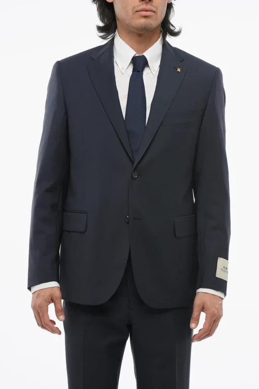 Outlet CC COLLECTION Abito RIGHT in Lana Vergine con Spacchi Laterali Uomo Completi