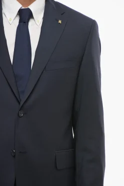 Outlet CC COLLECTION Abito RIGHT in Lana Vergine con Spacchi Laterali Uomo Completi