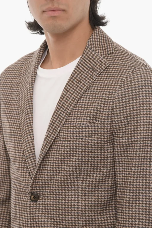 Online CC COLLECTION Abito Semifoderato con Motivo Pied de Poule Uomo Giacche