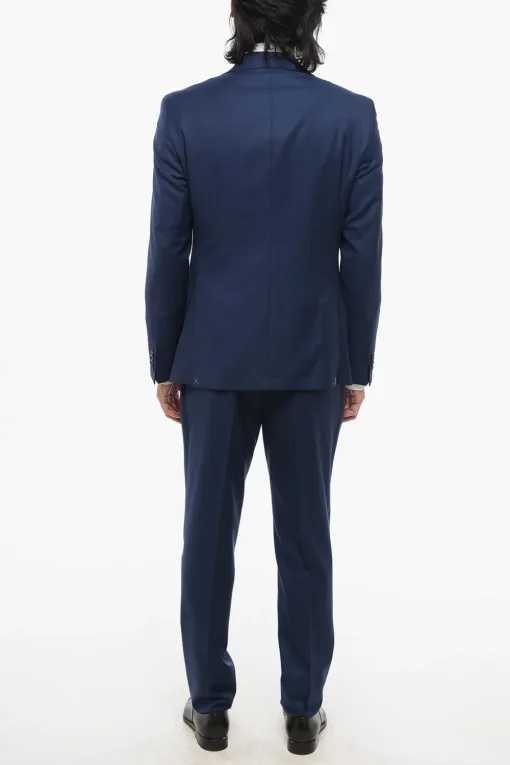 CC COLLECTION Abito Tre Pezzi con Gilet in Lana Vergine Due Spacchi Revers Classico>Corneliani Outlet