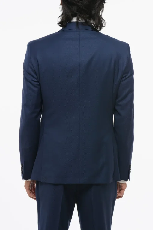 CC COLLECTION Abito Tre Pezzi con Gilet in Lana Vergine Due Spacchi Revers Classico>Corneliani Outlet