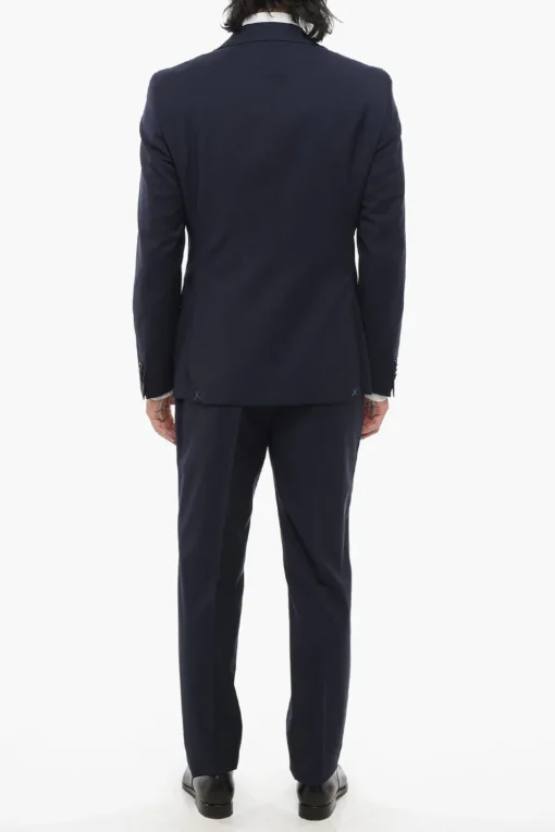 CC COLLECTION Abito Tre Pezzi con Gilet in Lana Vergine Due Spacchi Revers Classico>Corneliani Hot