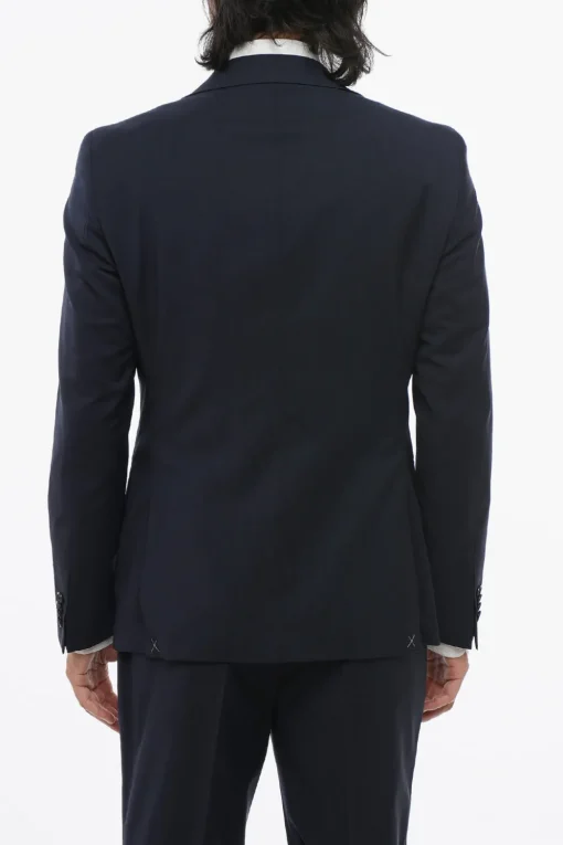 CC COLLECTION Abito Tre Pezzi con Gilet in Lana Vergine Due Spacchi Revers Classico>Corneliani Hot
