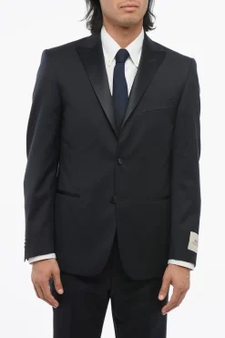 CC COLLECTION Abito Tre Pezzi con Gilet in Lana Vergine Due Spacchi Revers a Lancia>Corneliani New
