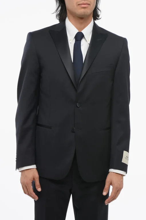 CC COLLECTION Abito Tre Pezzi con Gilet in Lana Vergine Due Spacchi Revers a Lancia>Corneliani New