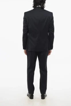 CC COLLECTION Abito Tre Pezzi con Gilet in Lana Vergine Due Spacchi Revers a Lancia></noscript>Corneliani New