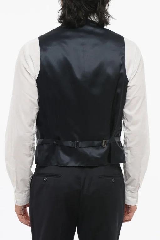 CC COLLECTION Abito Tre Pezzi con Gilet in Lana Vergine Due Spacchi Revers a Lancia>Corneliani New