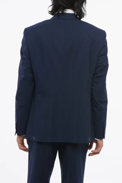 Best CC COLLECTION Abito Tre Pezzi Con Gilet in Misto Lana Vergine Revers Classico Uomo Completi