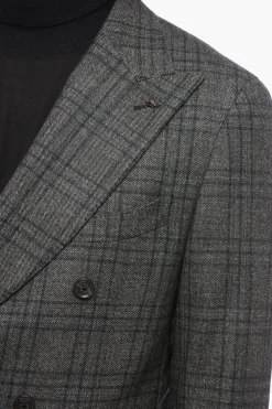 Outlet CC COLLECTION Blazer Doppiopetto REWARD In Lana Con Motivo A Quadri Uomo Giacche