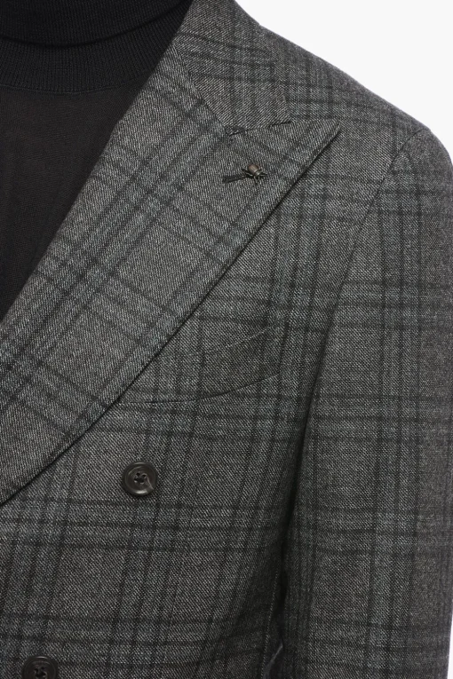 Outlet CC COLLECTION Blazer Doppiopetto REWARD In Lana Con Motivo A Quadri Uomo Giacche