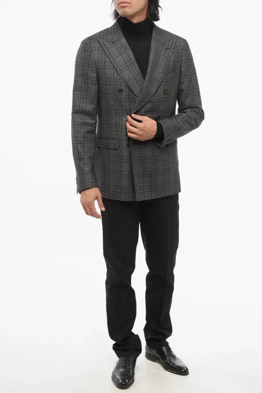 Outlet CC COLLECTION Blazer Doppiopetto REWARD In Lana Con Motivo A Quadri Uomo Giacche