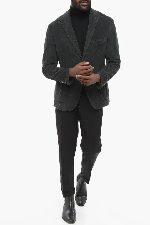 Best CC Collection Blazer ECUADOR in Velluto a Coste Uomo Giacche