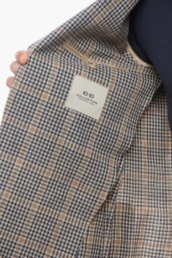 Best CC COLLECTION Blazer in Misto Lino con Motivo a Quadri Uomo Giacche