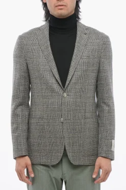 Best CC COLLECTION Blazer in Misto Cashmere con Fantasia a Quadri Uomo Giacche