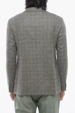 Best CC COLLECTION Blazer in Misto Cashmere con Fantasia a Quadri Uomo Giacche