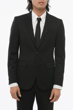 Sale CC COLLECTION Blazer Monopetto In Lana Con Tasche Ad Aletta Uomo Giacche