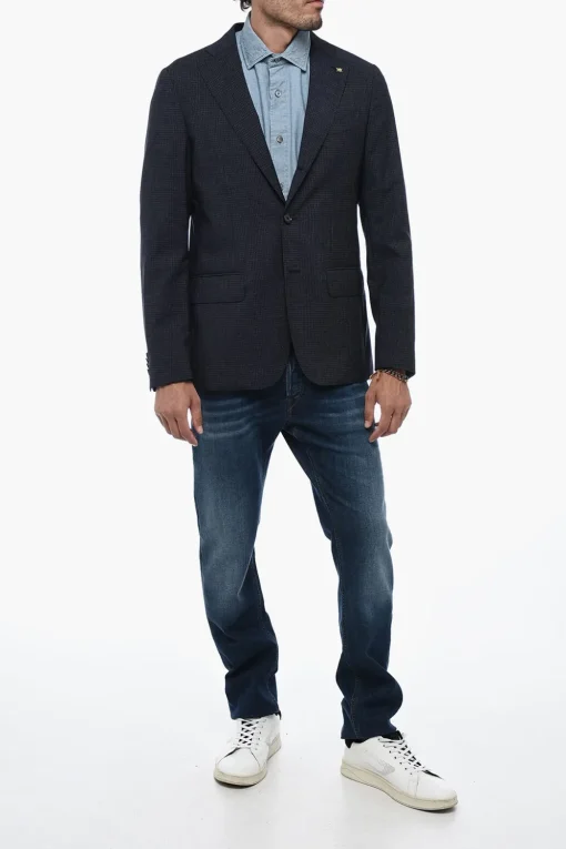 Best CC COLLECTION Blazer RETAILORED Semifoderato con Fantasia Tattersall Uomo Giacche