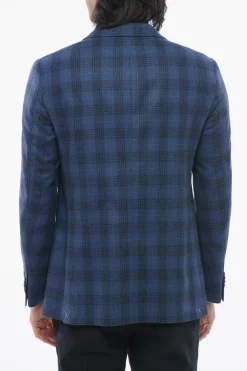 Outlet CC COLLECTION Blazer RIGHT in Misto Lana District Check Uomo Giacche