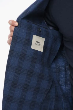 Outlet CC COLLECTION Blazer RIGHT in Misto Lana District Check Uomo Giacche