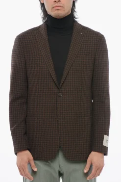 Outlet CC COLLECTION Blazer RIGHT Pied de Poule Uomo Giacche