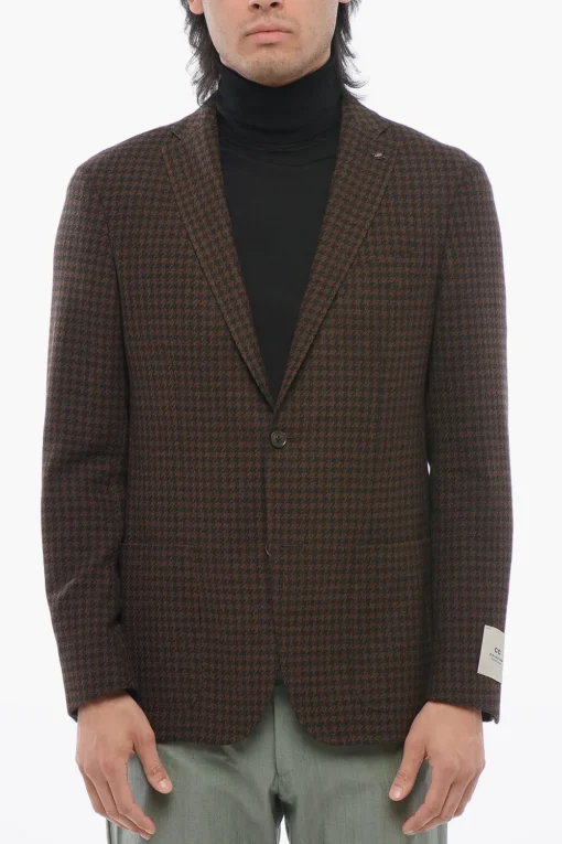 Outlet CC COLLECTION Blazer RIGHT Pied de Poule Uomo Giacche