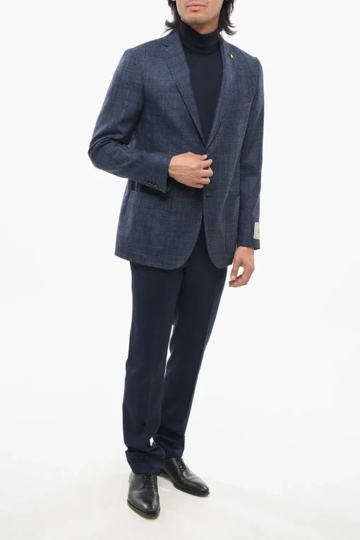 Outlet CC COLLECTION Blazer Semi-foderato RIGHT in Misto Seta Uomo Giacche
