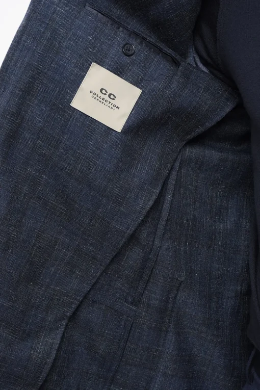 Outlet CC COLLECTION Blazer Semi-foderato RIGHT in Misto Seta Uomo Giacche