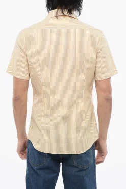CC COLLECTION Camicia Bowling in Cotone a Righe Awning>Corneliani Best