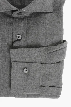 Clearance CC COLLECTION Camicia in Jersey di Cotone con Collo Francese Uomo Camicie
