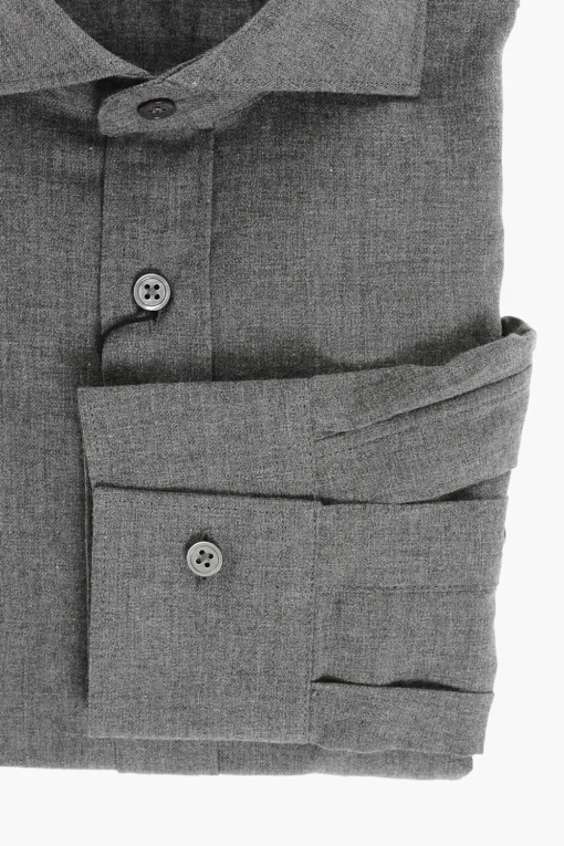Clearance CC COLLECTION Camicia in Jersey di Cotone con Collo Francese Uomo Camicie