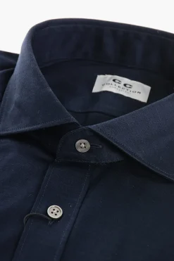 CC COLLECTION Camicia in Jersey di Cotone con Collo Francese>Corneliani Sale