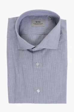 Best CC COLLECTION Camicia in Misto Lino Hairline Uomo Camicie