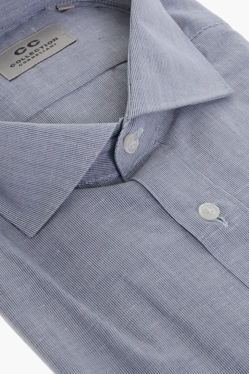 Best CC COLLECTION Camicia in Misto Lino Hairline Uomo Camicie