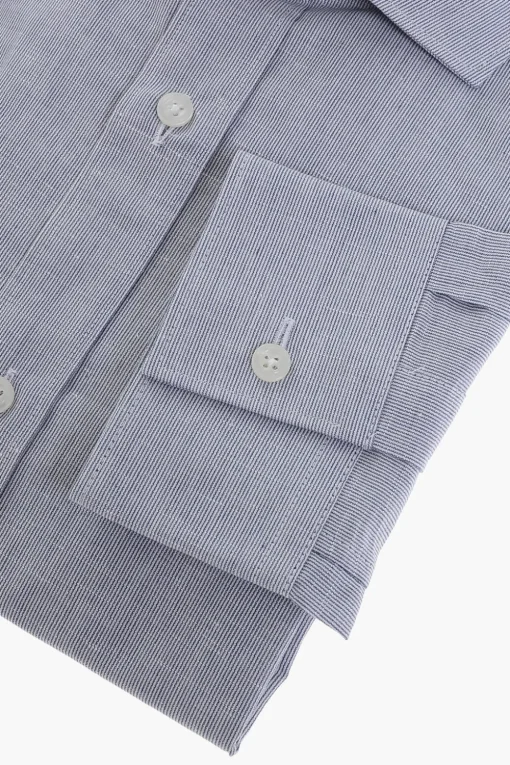 Best CC COLLECTION Camicia in Misto Lino Hairline Uomo Camicie