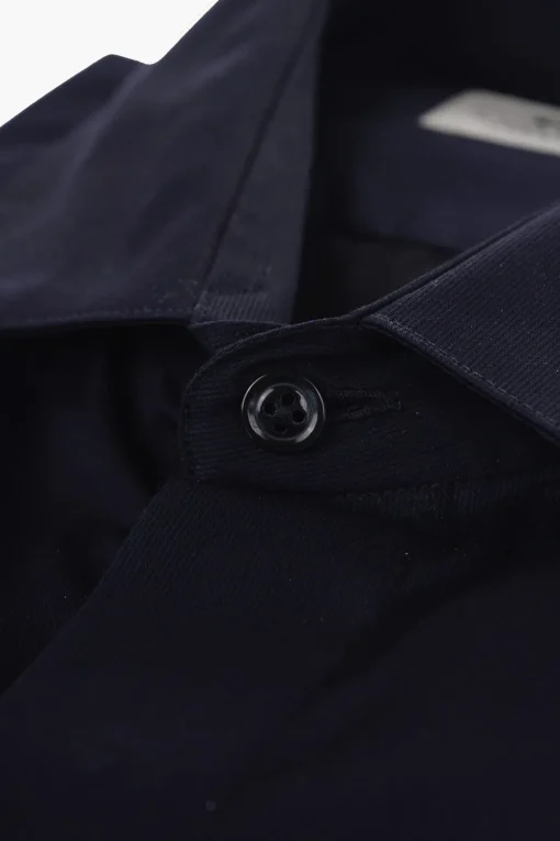 CC COLLECTION Camicia in Cotone Popeline con Abbottonatura Nascosta>Corneliani Fashion