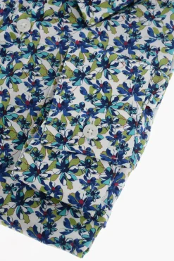 CC COLLECTION Camicia in Popeline con Motivo Floreale></noscript>Corneliani New