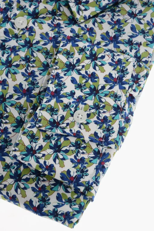 CC COLLECTION Camicia in Popeline con Motivo Floreale>Corneliani New