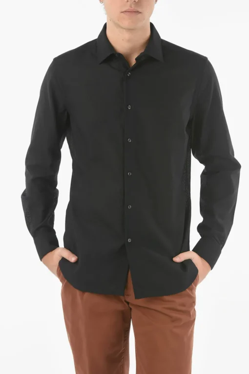 CC COLLECTION Camicia in Popeline con Motivo Floreale>Corneliani New
