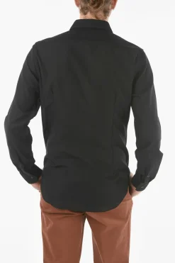 CC COLLECTION Camicia in Popeline con Motivo Floreale></noscript>Corneliani New