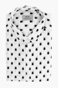 Discount CC COLLECTION Camicia SCARAB a Maniche Corte con Collo Button-down Uomo Camicie