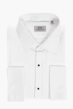 Discount CC COLLECTION Camicia Tuxedo in Popeline di Cotone Uomo Camicie