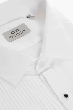 Discount CC COLLECTION Camicia Tuxedo in Popeline di Cotone Uomo Camicie