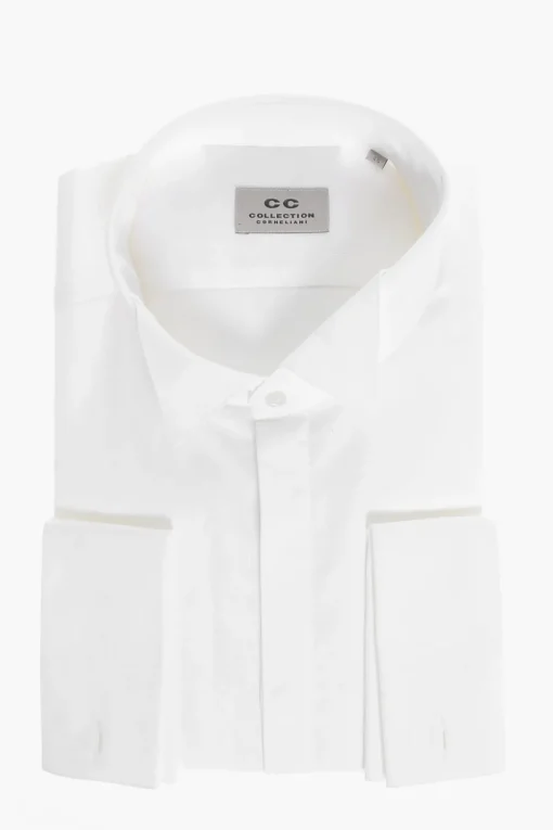 CC COLLECTION Camicia Wing-tip in Cotone Stretch>Corneliani Clearance