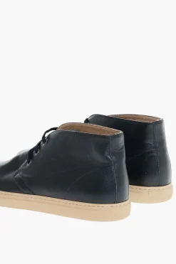 CC COLLECTION Chukka Boots in Pelle con Suola a Contrasto>Corneliani Online