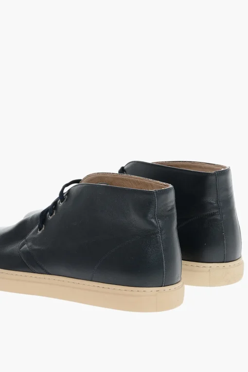 CC COLLECTION Chukka Boots in Pelle con Suola a Contrasto>Corneliani Online