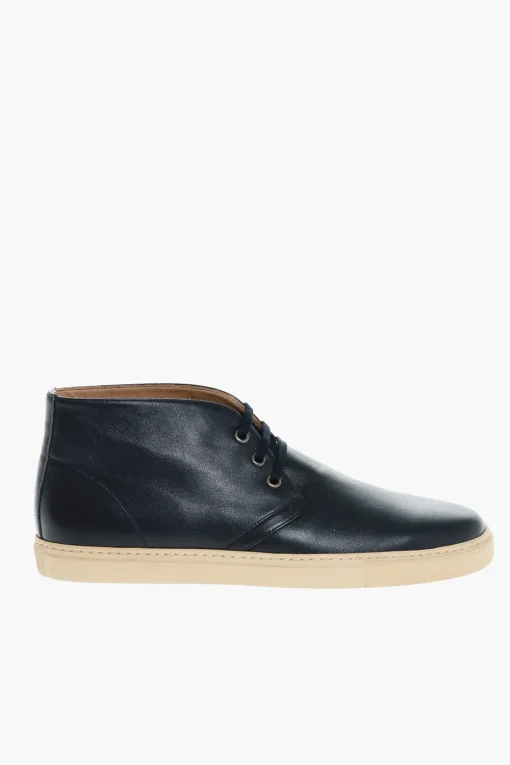 CC COLLECTION Chukka Boots in Pelle con Suola a Contrasto>Corneliani Online