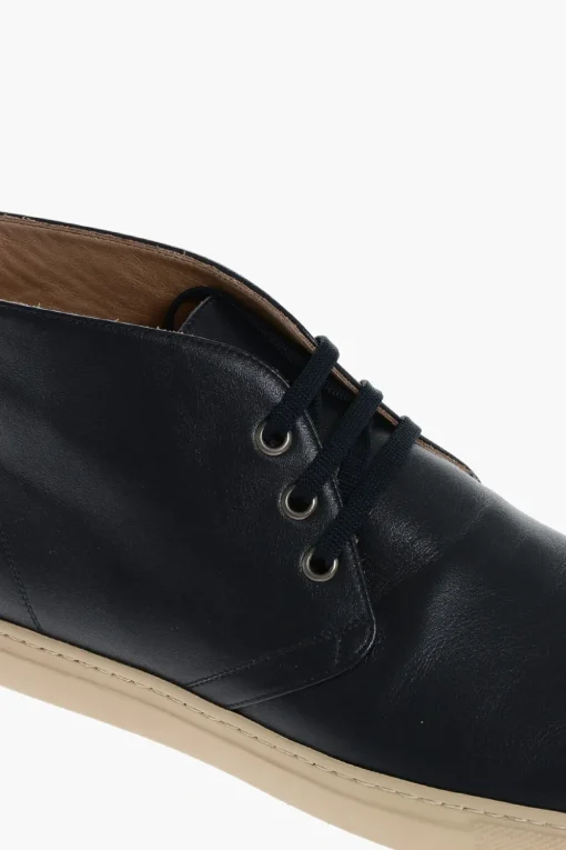 CC COLLECTION Chukka Boots in Pelle con Suola a Contrasto>Corneliani Online
