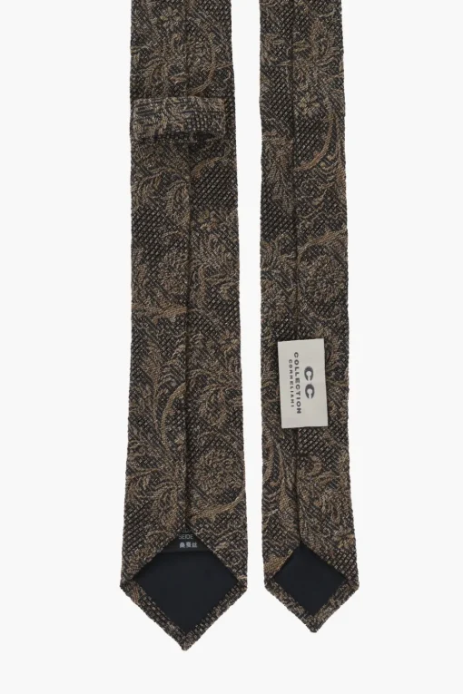 Sale CC COLLECTION Cravatta Damascata in Cotone e Seta Uomo Cravatte