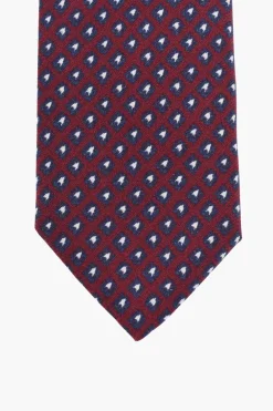 CC COLLECTION Cravatta in Seta Motivo Geometrico>Corneliani Fashion